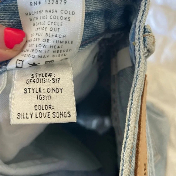 GRLFND Cindy cutoff denim shorts in silly love songs - Picture 10 of 13